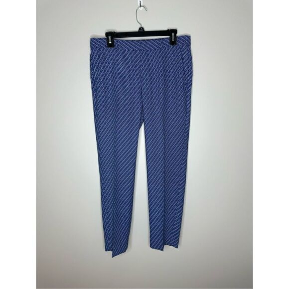 Banana Republic Blue and White Avery Pants Size 4 - Picture 1 of 8